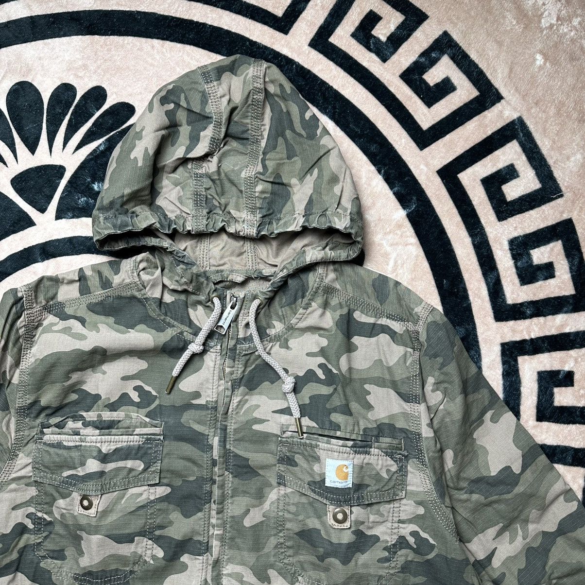Carhartt Vintage Camouflage Carhartt Hooded Jacket Size US XL / EU 56 / 4 - 1 Thumbnail