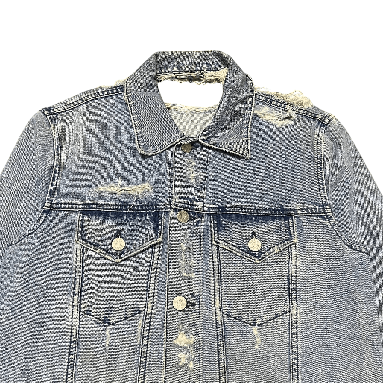Acne Studios Crazy Thrashed Acne Denim Jacket Vintage Size US S / EU 44-46 / 1 - 2 Thumbnail