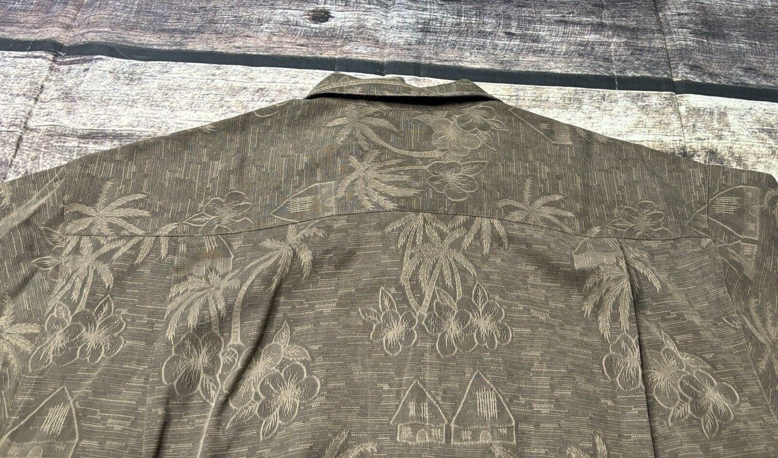 Tommy Bahama Tommy Bahama Silk Shirt Men's Small Palm Trees Huts Floral Size US S / EU 44-46 / 1 - 7 Thumbnail