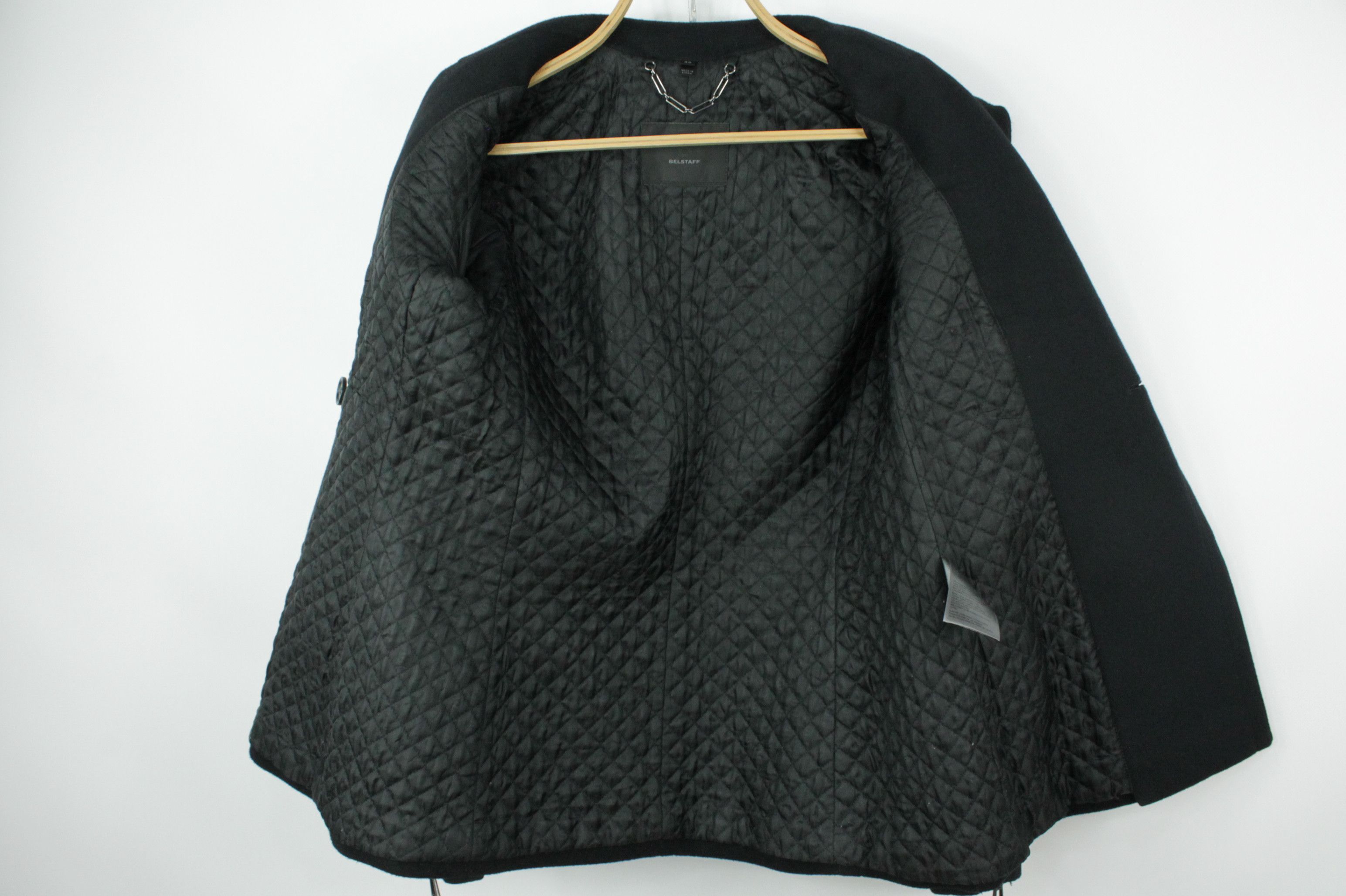 Belstaff Belstaff Women's Croft Wool Cashmere Peacoat in Black Size M / US 6-8 / IT 42-44 - 15 Thumbnail