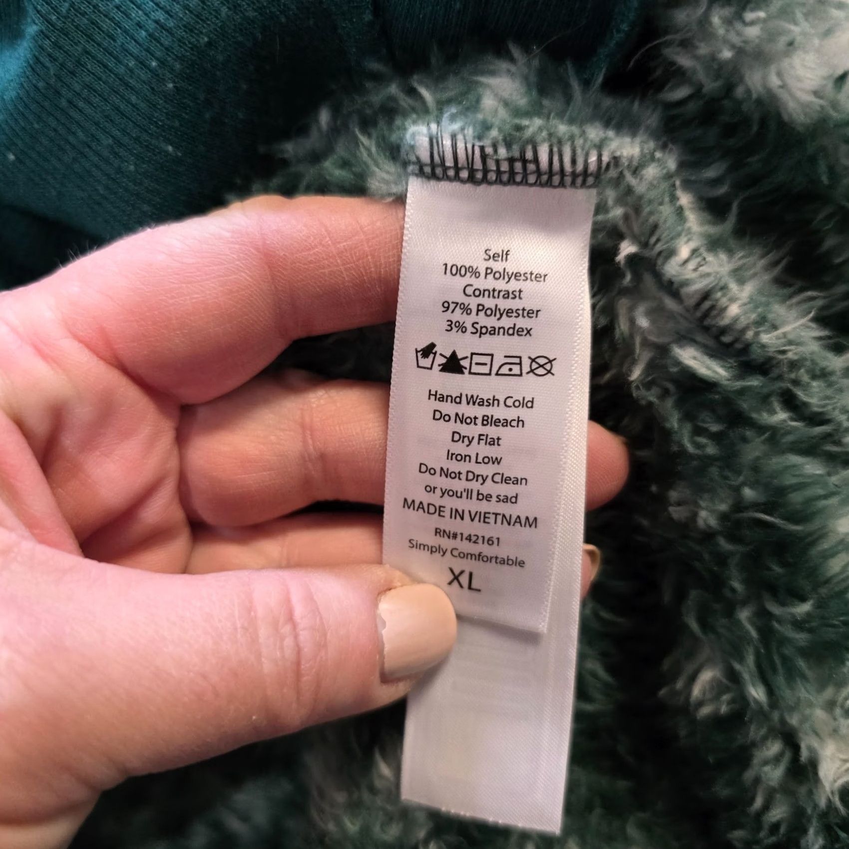 Vintage LuLaRoe Sweater Womens XL Green Fuzzy Fleece 1/4 Zip Comfort Lounge Casual Pullover Mock Neck Long Sleeve Size XL / US 12-14 / IT 48-50 - 7 Thumbnail