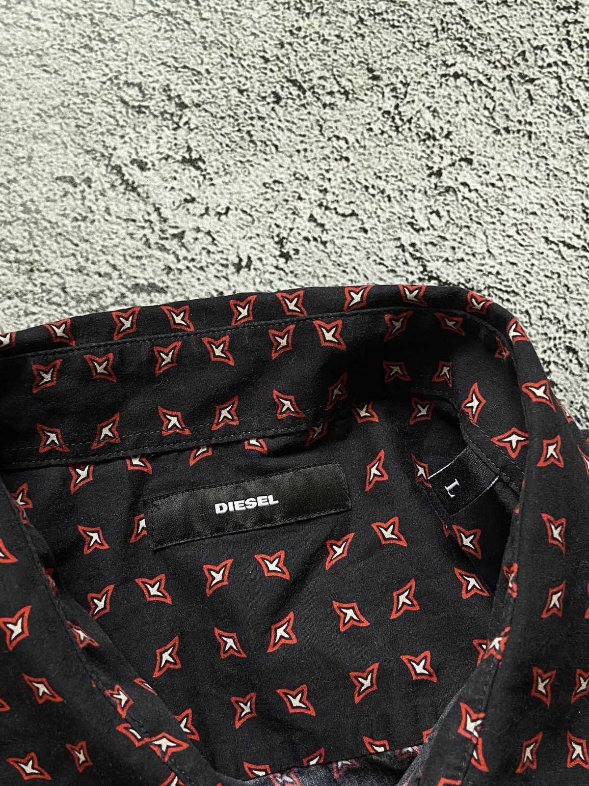 Diesel × Vintage Vintage Diesel Patterned Button Up Shirt Size US L / EU 52-54 / 3 - 12 Thumbnail