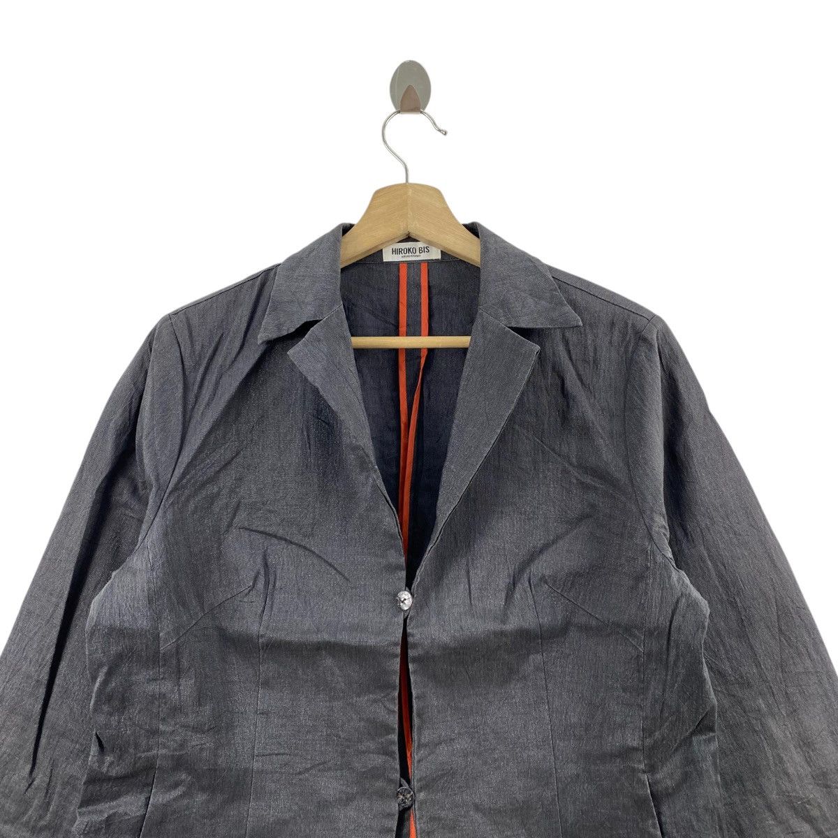 Hiroko Koshino Homme HIROKO BIS By Hiroko Koshino Grey Blazer Coat Jacket Size M / US 6-8 / IT 42-44 - 2 Thumbnail