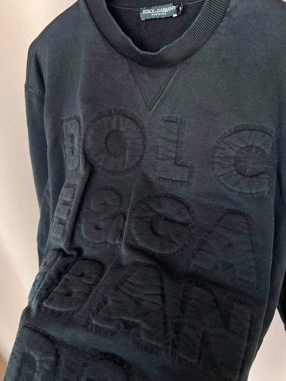 Dolce & Gabbana Dolce Gabbana Sweatshirt With Textured Logo Mens Size 46 M/L Size US M / EU 48-50 / 2 - 9 Thumbnail