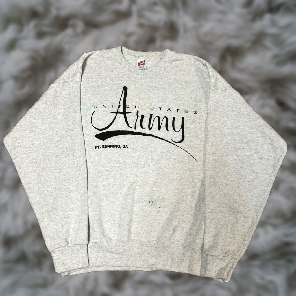 Vintage VINTAGE US Army Sweatshirt Mens L Pullover 90s Graphic Print Gray Crewneck Fleece size L Mens Size US L / EU 52-54 / 3 - 1 Thumbnail