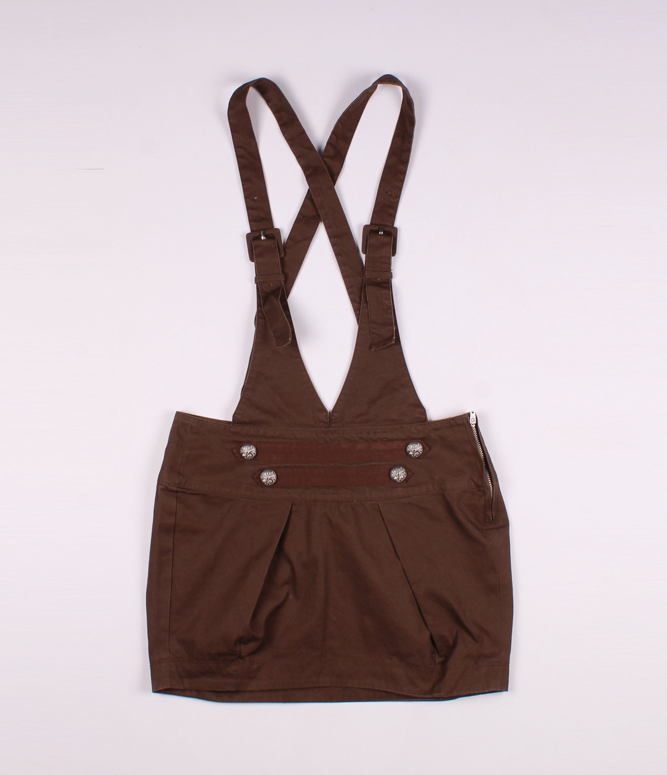 Miss Sixty Killah by Miss Sixty Vntg Y2K Grunge Mini Suspender Skirt Size 28" / US 6 / IT 42 - 1 Thumbnail