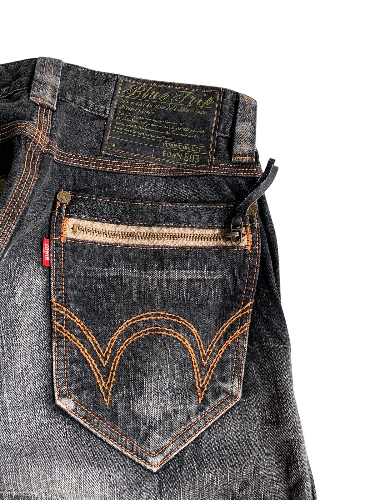 Edwin × If Six Was Nine × Kapital EDWIN 503 NAVAJO STYLE FADED & RUSTY MUDMAX DISTRESSED DENIM Size US 31 - 11 Thumbnail