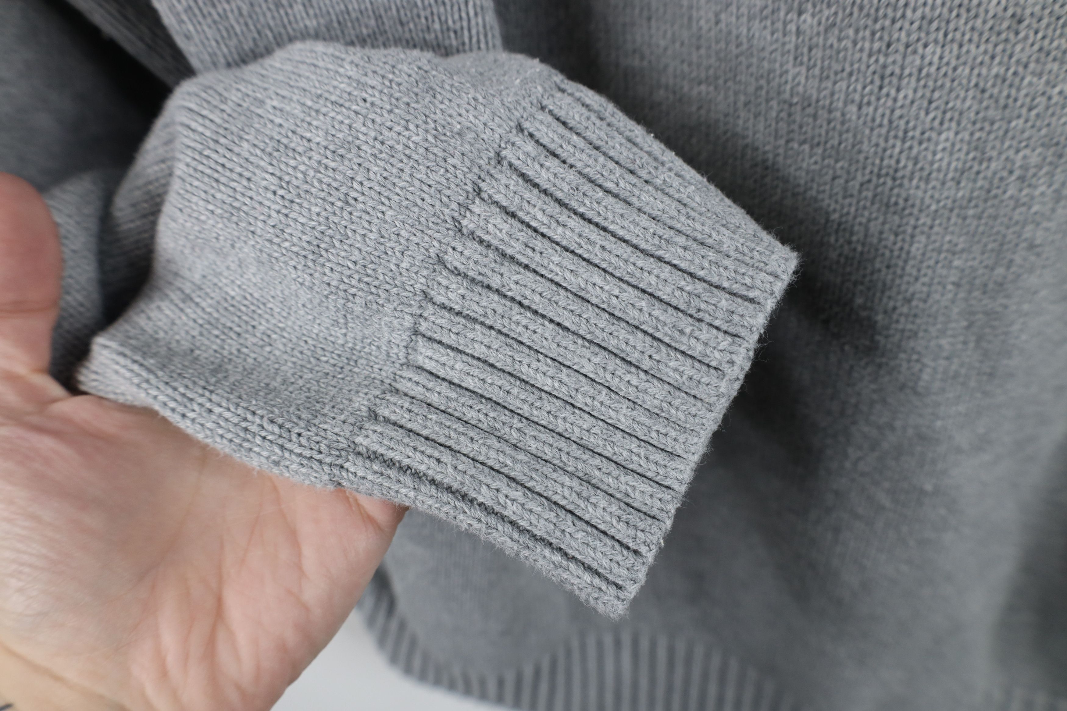 L.L. Bean Vintage 90s LL Bean Blank Cotton Knit Crewneck Sweater Gray Size US XL / EU 56 / 4 - 6 Thumbnail