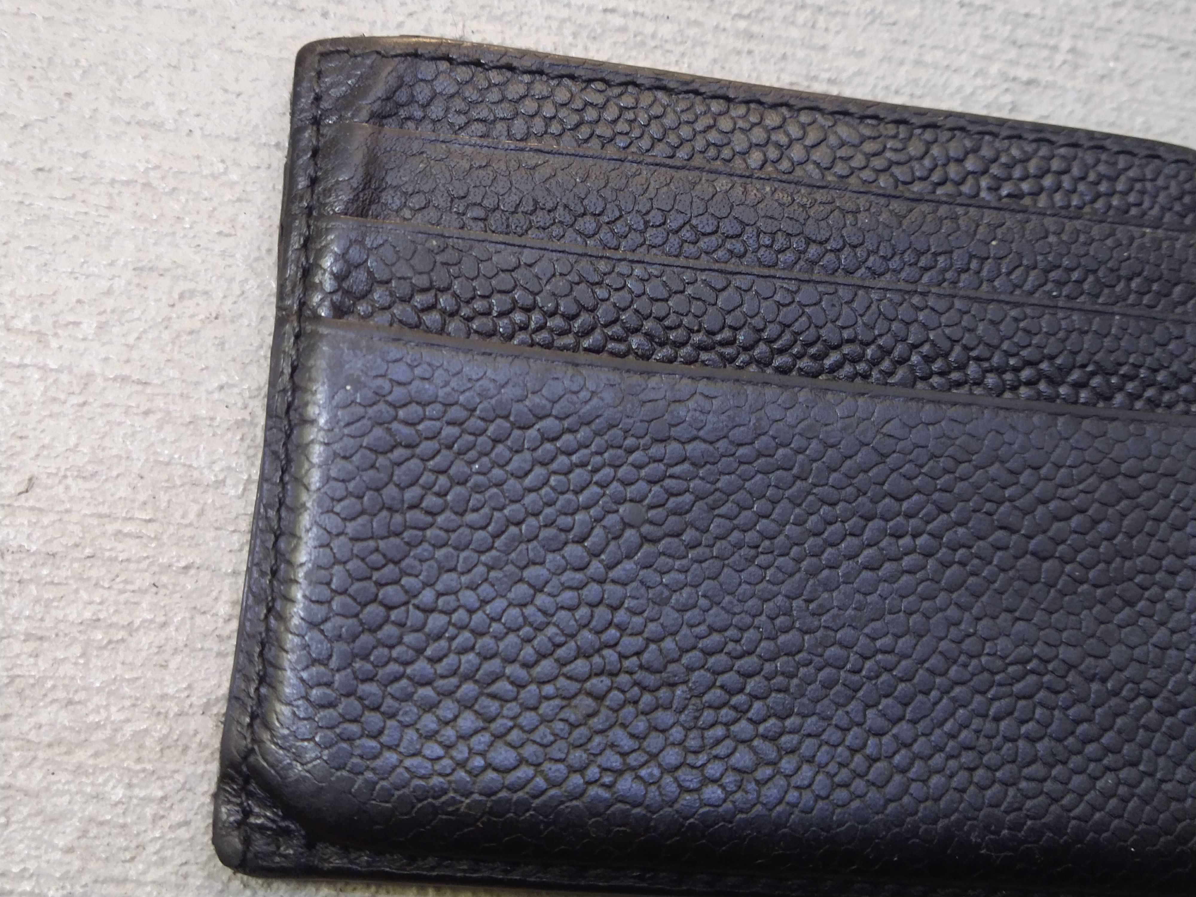 Thom Browne Thom Browne Cardholder Wallet Black Leather Pebbled Slim Size ONE SIZE - 8 Thumbnail