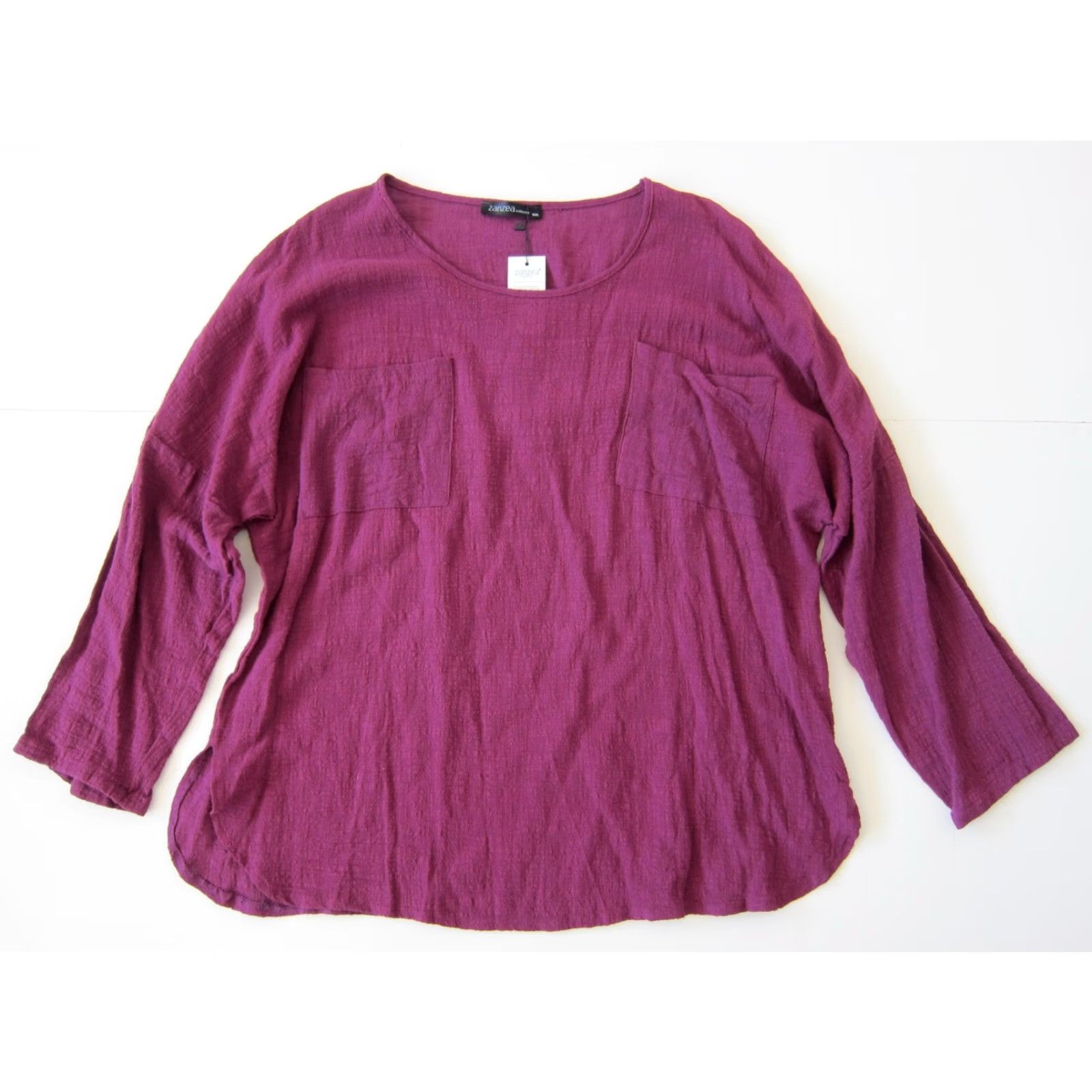 Vintage Zanzea 100% Cotton Purple Long Sleeve Pocket Tunic Peasant Blouse 5XL NWT Women Blouse Tunic Pocket Size XXL / US 16-18 / IT 52-54 - 8 Thumbnail