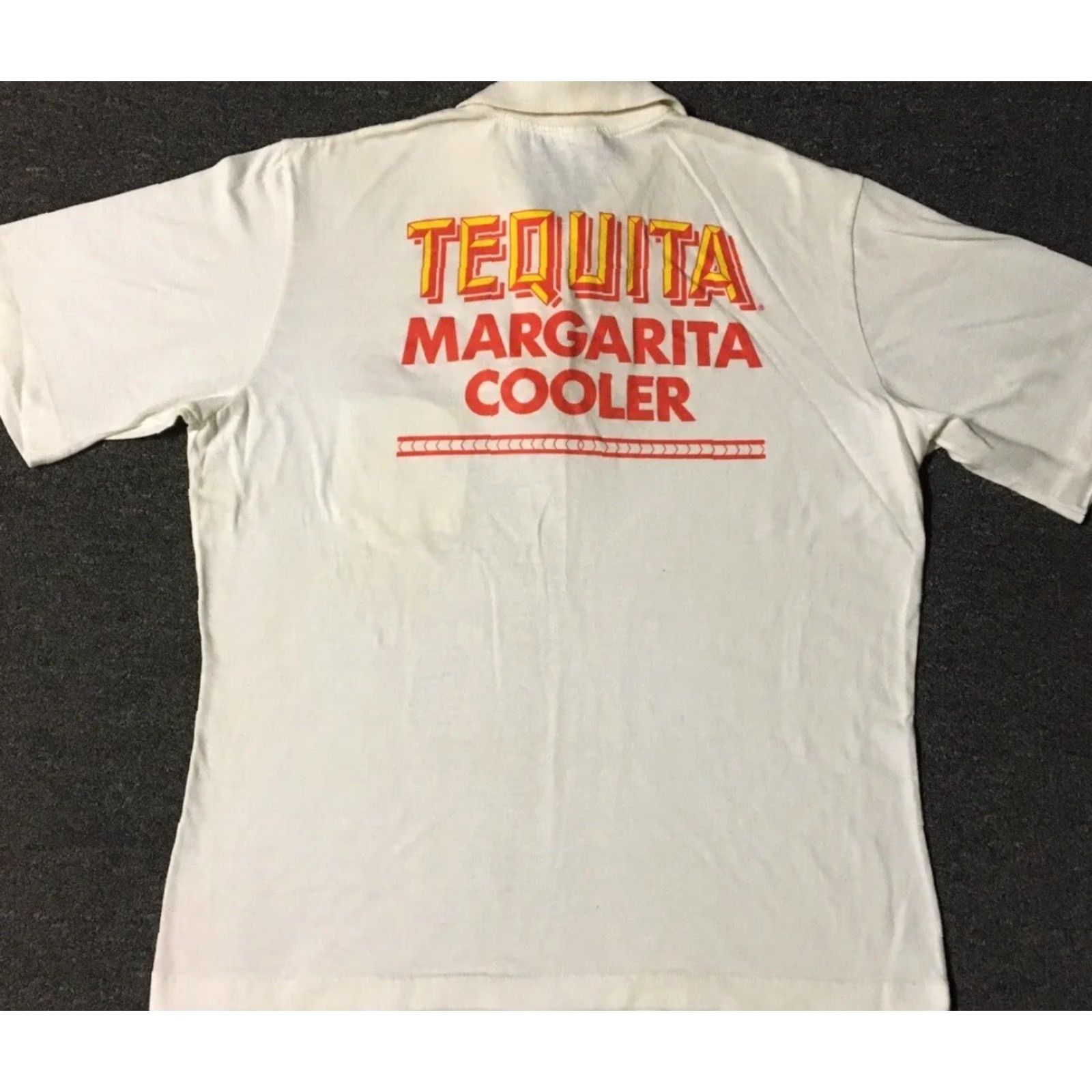 Vintage VINTAGE Tequita Margarita Blimp Flight Crew Faded Shirt M White USA Single Stitch 80s 90s Grunge Beer Bar Punk Retro Graphic Tee Mens Size US M / EU 48-50 / 2 - 2 Thumbnail