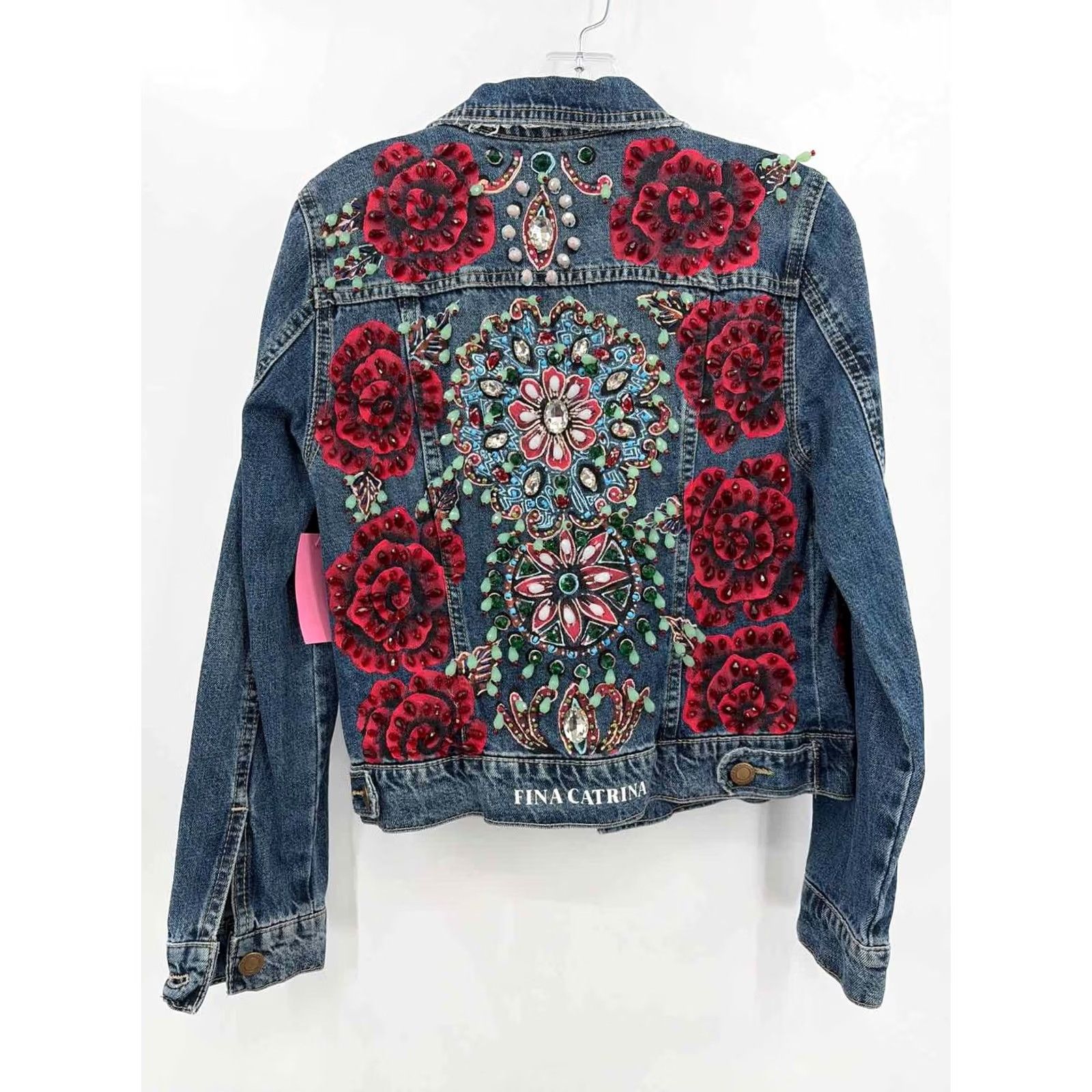 Vintage Fina Catrina Blue Jean Jacket Small Size 28" / US 6 / IT 42 - 2 Thumbnail