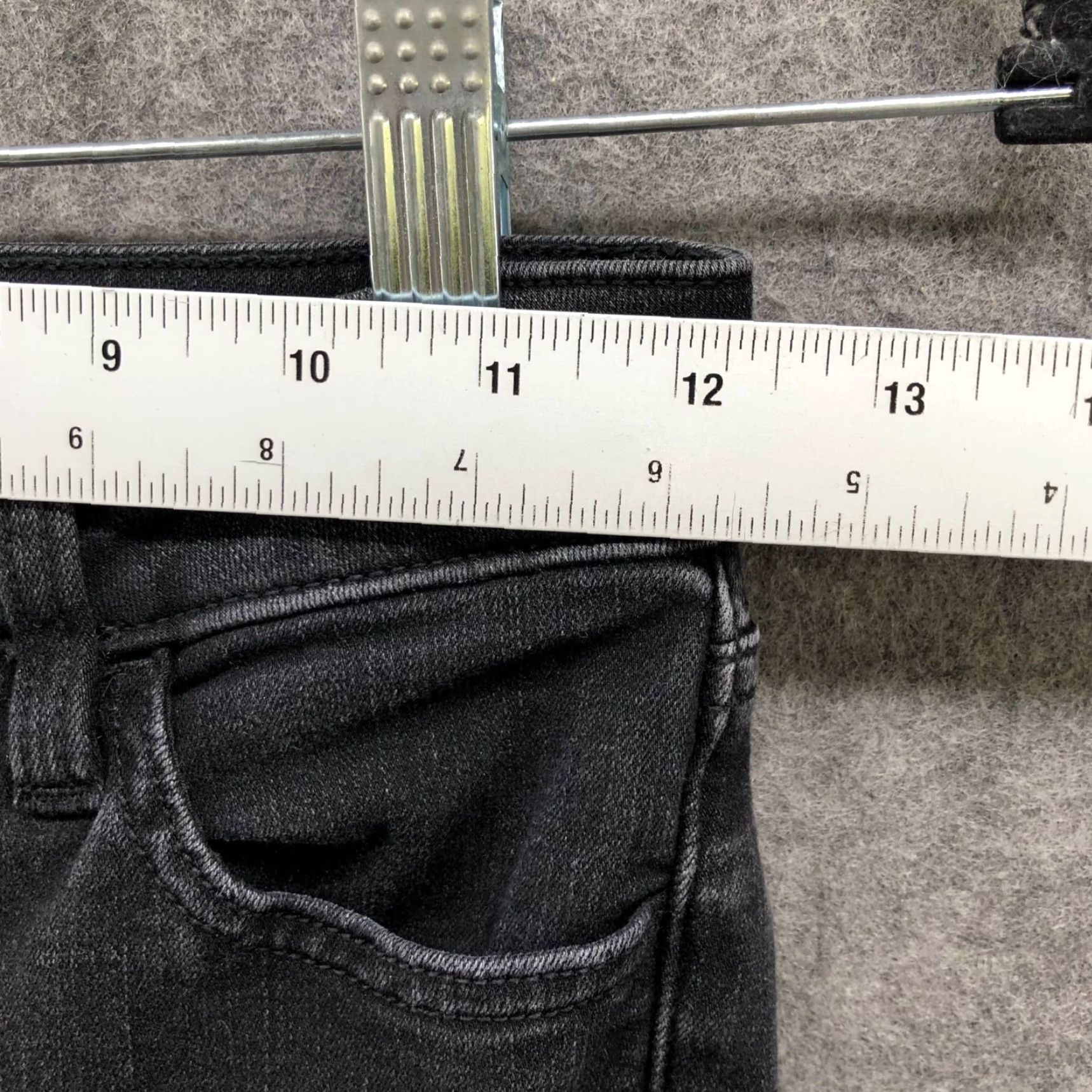 American Eagle Outfitters VINTAGE American Eagle Womens Jeggings Denim Pants Black Mid Rise Stretch 00 Slim Size 24" / US 00 / IT 34 - 7 Thumbnail