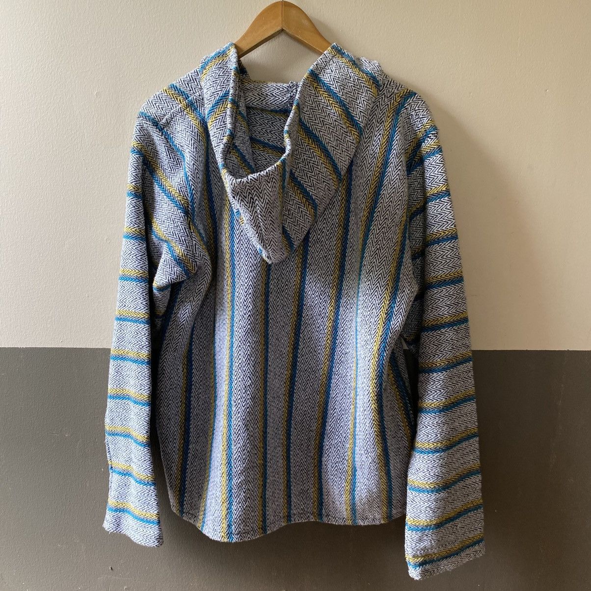 Vintage White Striped Baja Hoodie Pullover Size US L / EU 52-54 / 3 - 10 Thumbnail