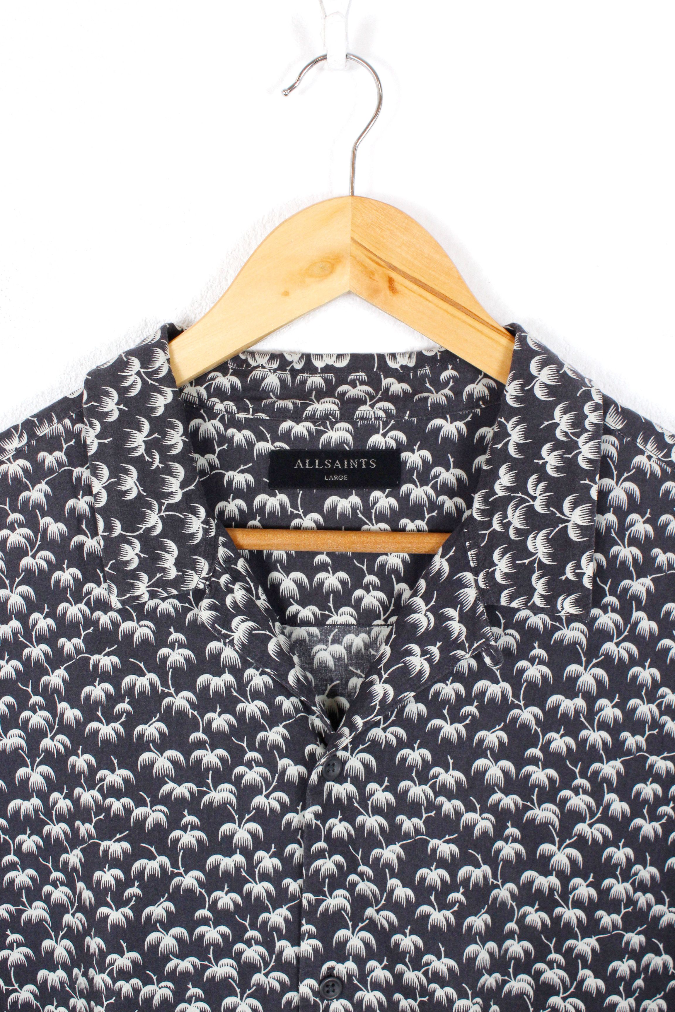 Allsaints Allsaints Salix Viscose Printed Camp Collar Shirt Size US L / EU 52-54 / 3 - 2 Thumbnail