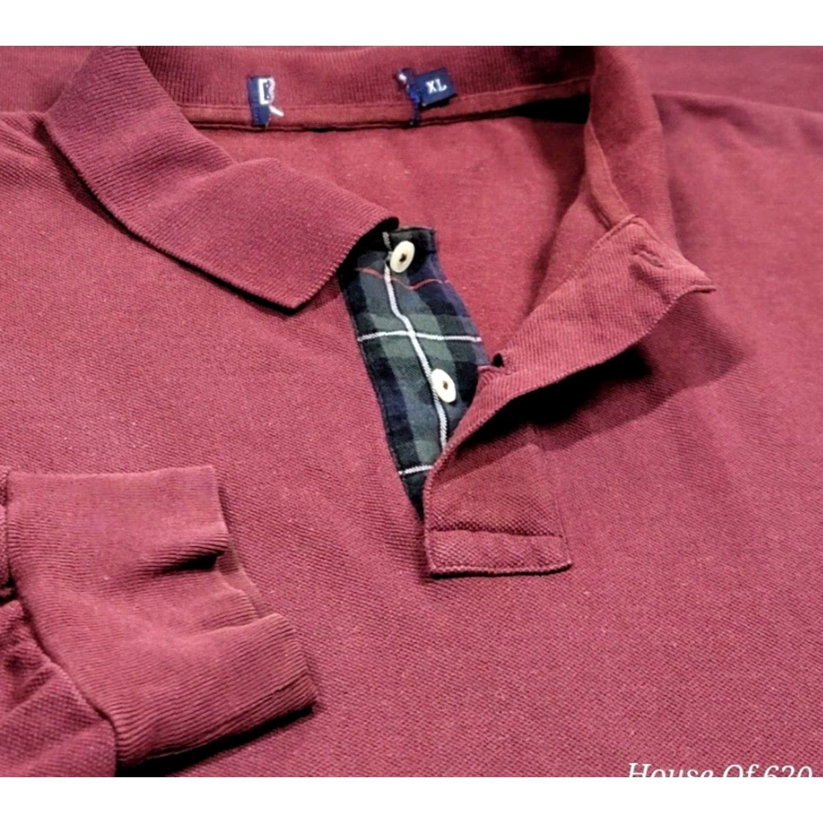 Polo Ralph Lauren Polo Ralph Lauren Polo Shirt XL Red Long Sleeve Button Collar Trim Embroidered Logo 90s Pony Vintage Style Mens Size US XL / EU 56 / 4 - 4 Thumbnail