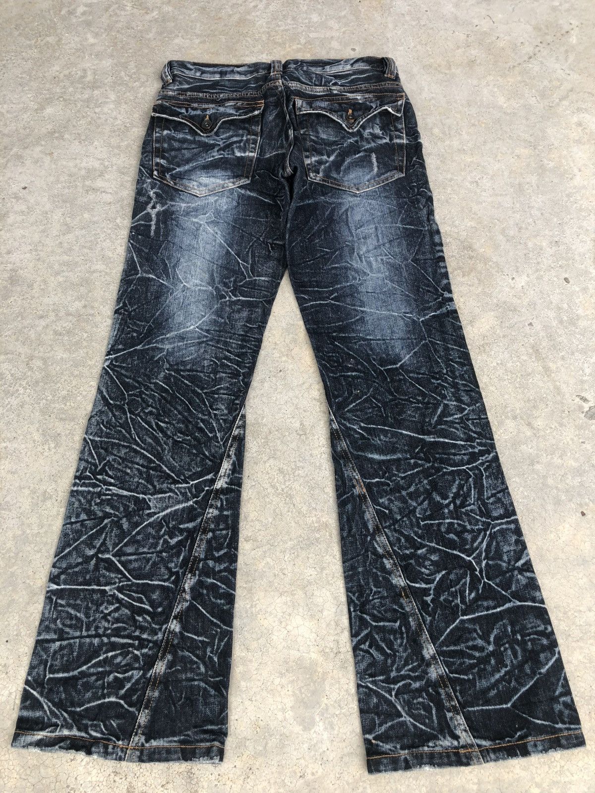 If Six Was Nine Japanese Nylaus Flared Jeans Distressed Jeans Size US 30 / EU 46 - 2 Thumbnail