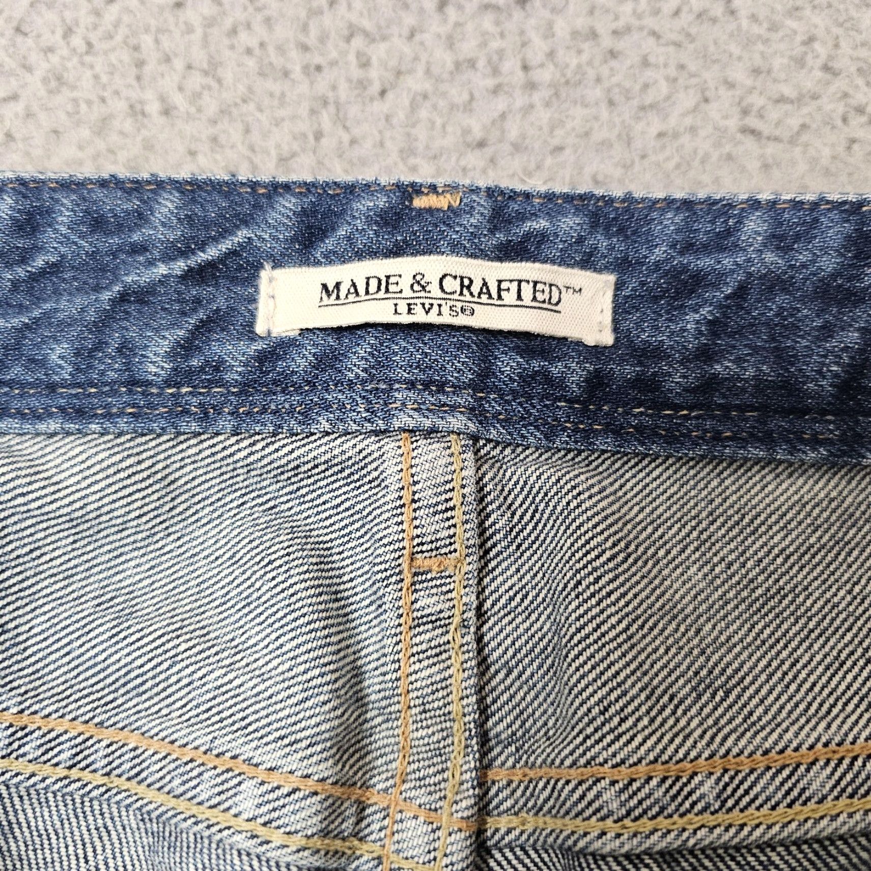 Levi's Levi's Made & Crafted Taper Jeans Mens 32x30 (Tag 32) Tapered Denim Distressed Blue 5-Pocket Jeans Mens Size US 32 / EU 48 - 3 Thumbnail