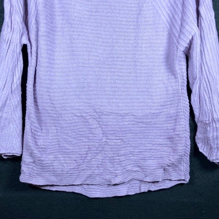 Vintage Chicos Womens Sweater Pullover Turtleneck Long Sleeve Knitted Lavender 1 (M) Charcoal? Size M / US 6-8 / IT 42-44 - 3 Thumbnail