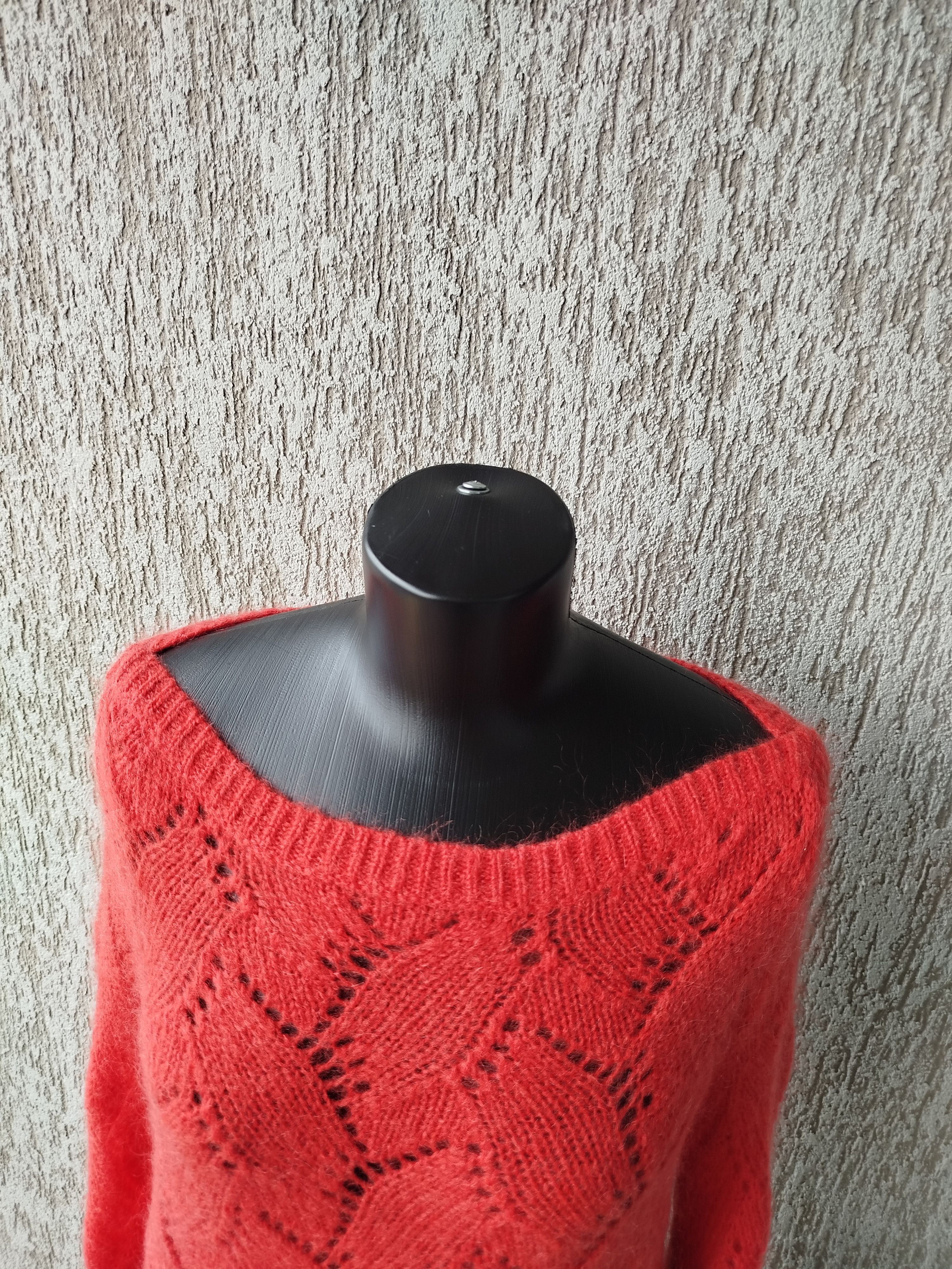 Sezane Sweater Jumper Coral Lace Knit Mohair Merino Size S Size S / US 4 / IT 40 - 3 Thumbnail