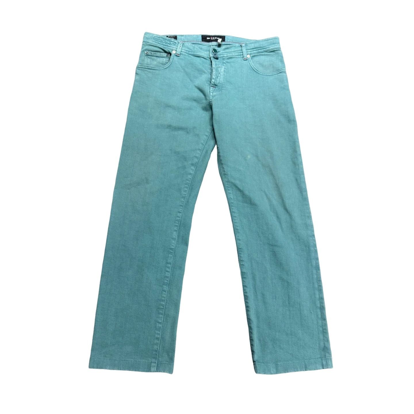 Kiton Kiton Teal Cotton Blend Jeans Size 36 Size US 36 / EU 52 - 1 Thumbnail