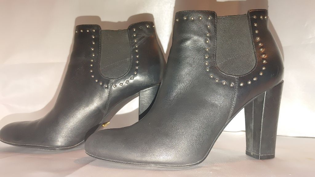 JOSEF SEIBAL Lauren Ralph Lauren Vivanne Leather Ankle Booties Size 6.5B Size US 6.5 / IT 36.5 - 3 Thumbnail