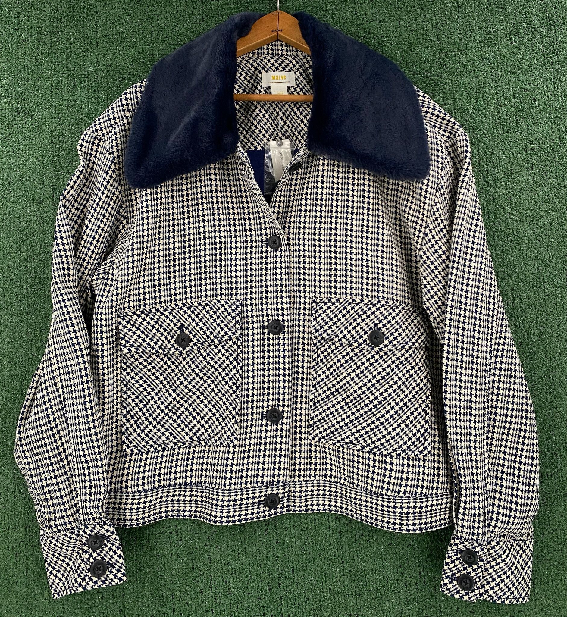 Anthropologie New Anthropologie Maeve Tweed Faux Fur Collar Jacket XL Size XL / US 12-14 / IT 48-50 - 2 Thumbnail