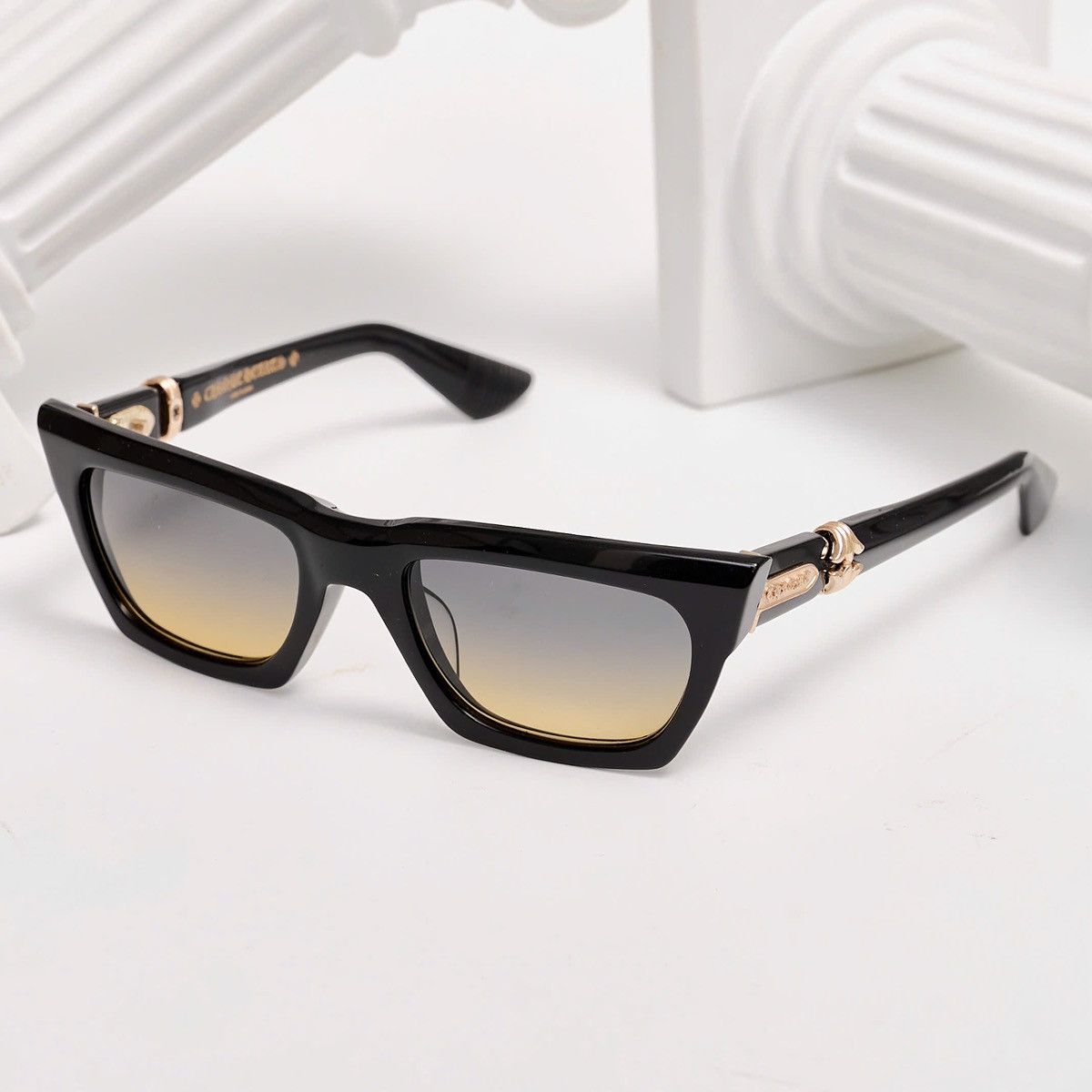 Chrome Hearts CHROME HEARTS CLITERALLY BLACK-18KGP SUNGLASSES Size ONE SIZE - 2 Thumbnail