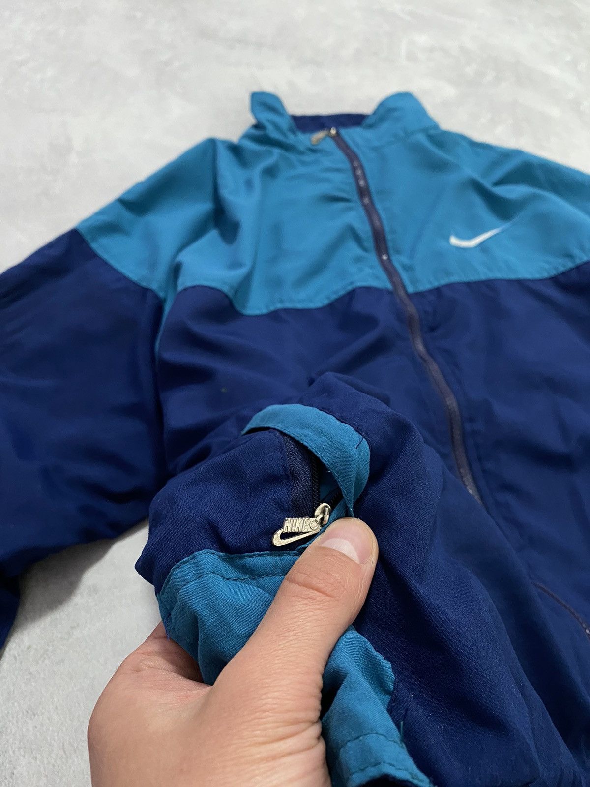 Nike × Vintage 😮‍💨 Vintage Light Jacket Zip Up NIKE Big Logo ATHLETIC Size US M / EU 48-50 / 2 - 5 Thumbnail