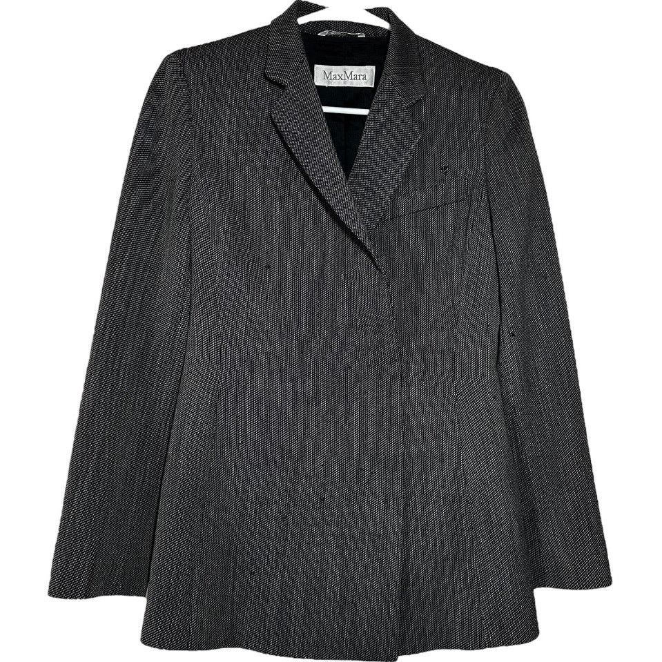 Max Mara Max Mara Virgin Wool Blazer Suit Jacket Notch Button Gray 6 Size M / US 6-8 / IT 42-44 - 2 Thumbnail