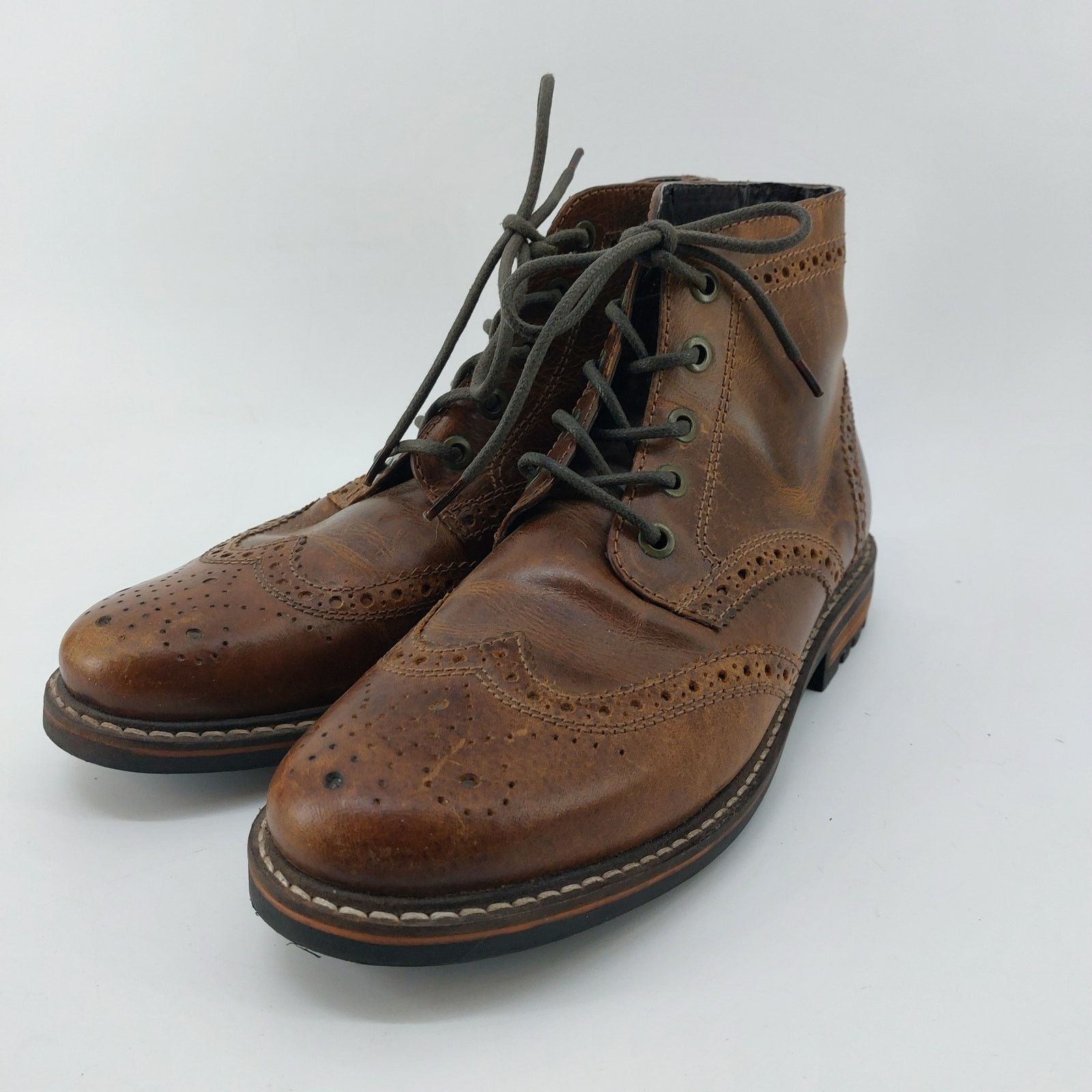 Crevo Crevo Speakeasy Memory Chestnut Lace Up Leather Boots Sz 11 Size US 11 / EU 44 - 6 Thumbnail