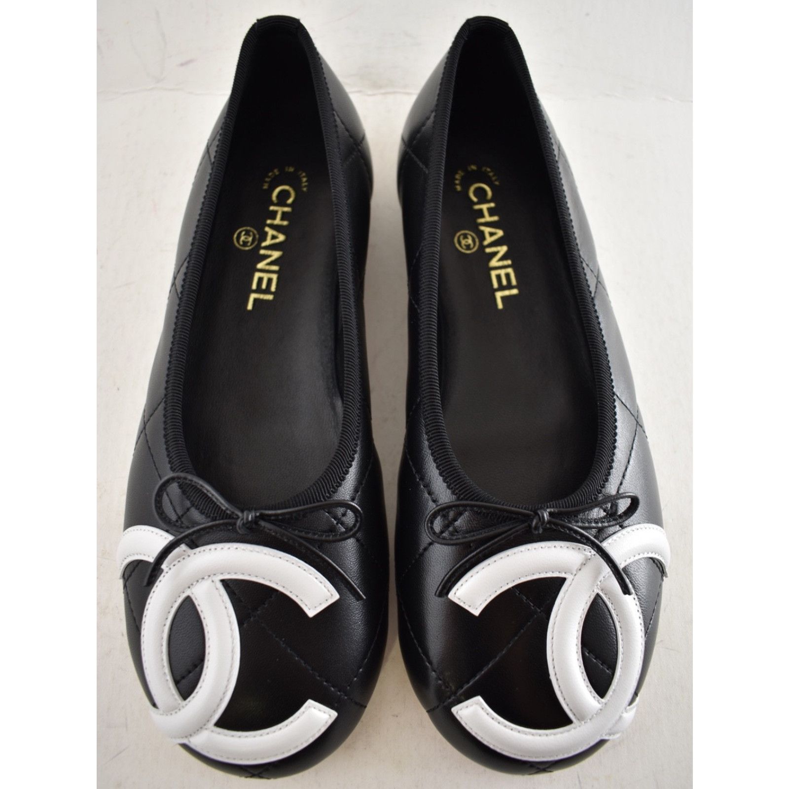 Chanel Chanel Coco Beach Black White XL Logo Ballet Flat 38.5 Size US 8.5 / IT 38.5 - 11 Thumbnail
