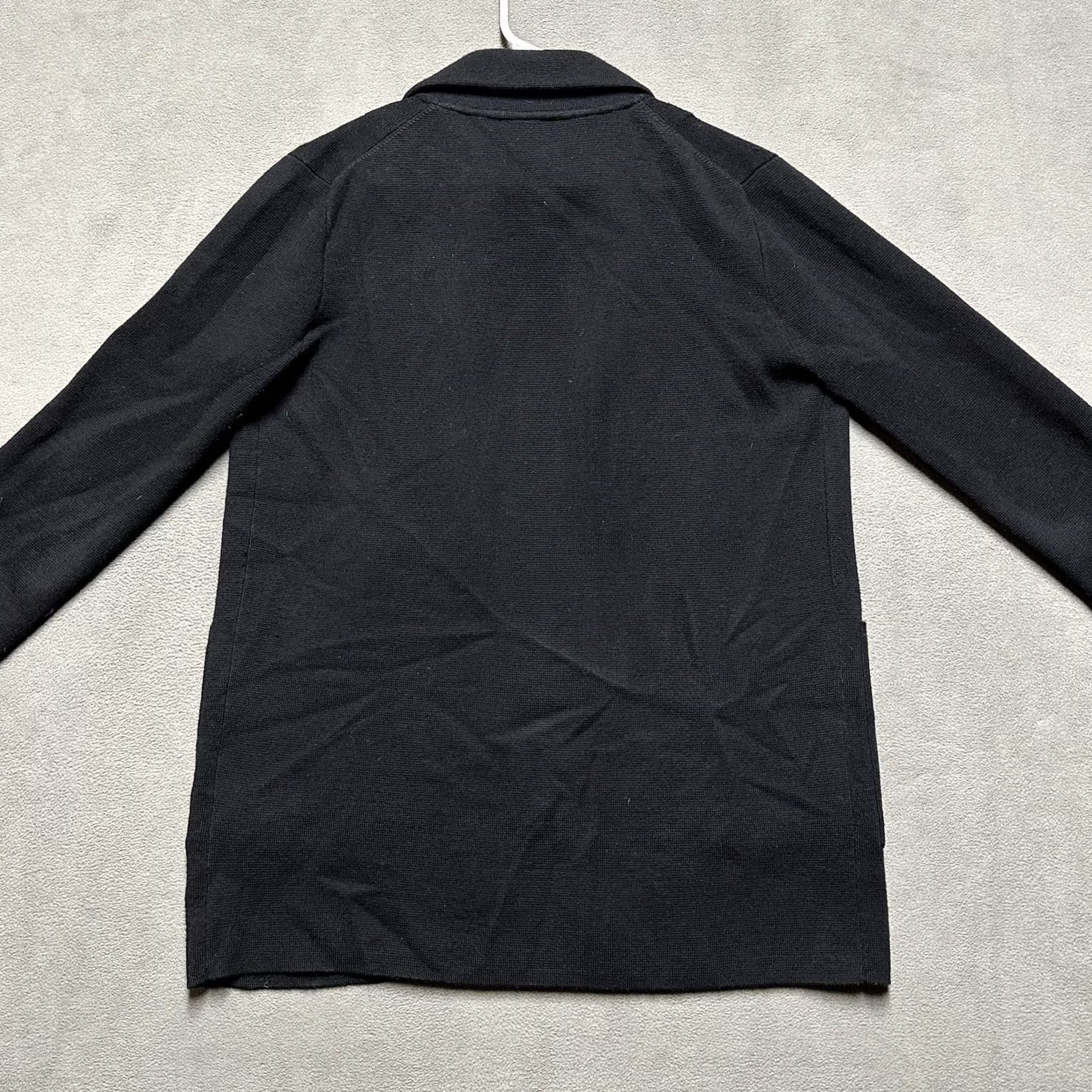 J.Crew J.CREW Black Merino Wool Cotton Blend Blazer Cardigan Women XS Open Pockets GUC Size XS / US 0-2 / IT 36-38 - 2 Thumbnail