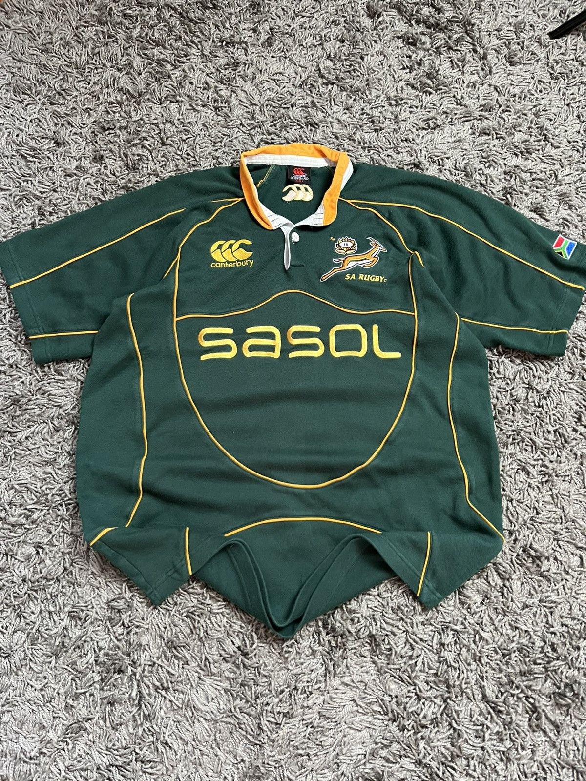 Canterbury of New Zealand Vintage 2007 South Africa Springboks Rugby Jersey Canterbury Size US L / EU 52-54 / 3 - 2 Thumbnail