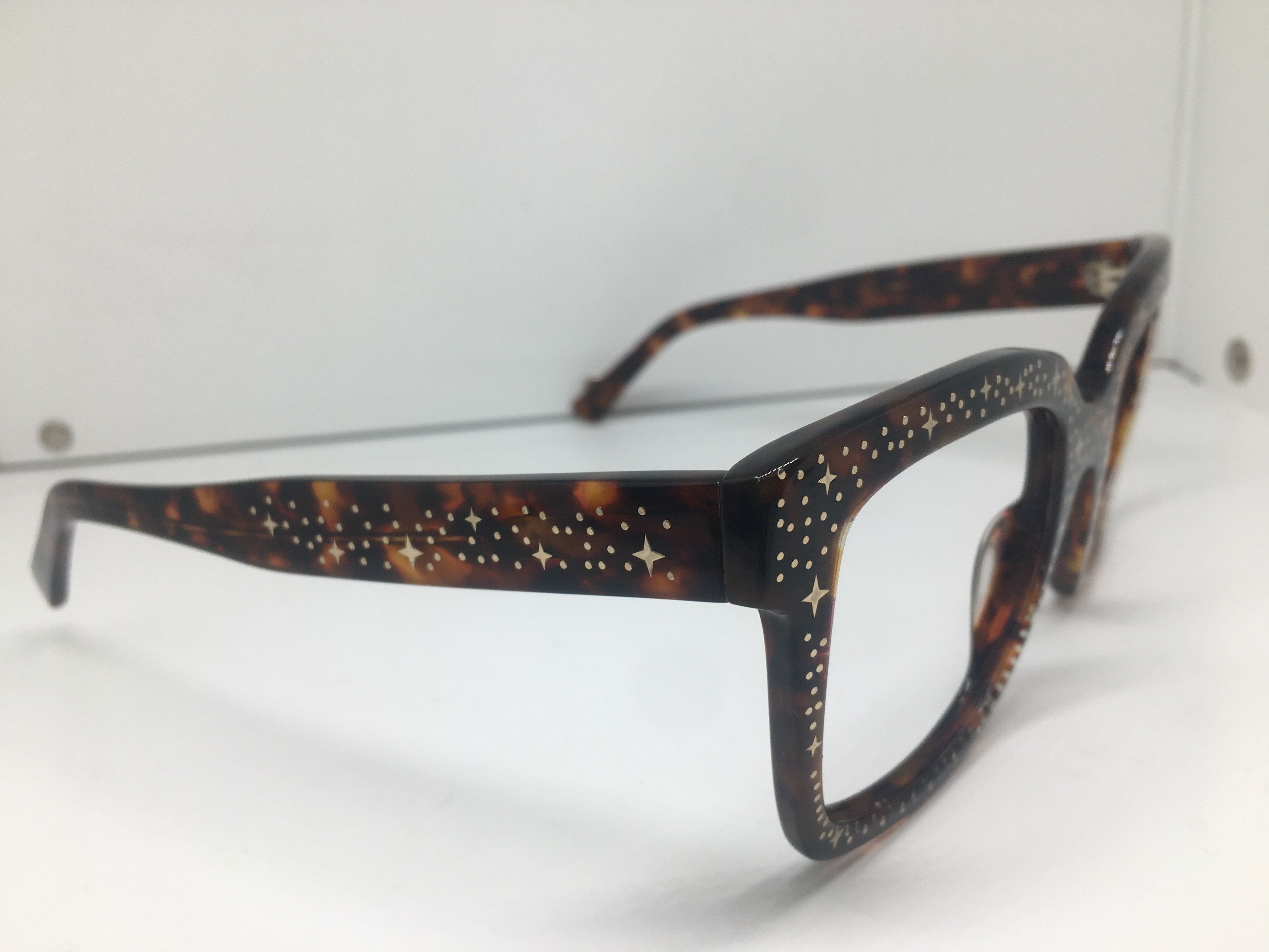 Other Handmade Tortoise Acetate Square Eyeglasses Frame Size ONE SIZE - 3 Thumbnail