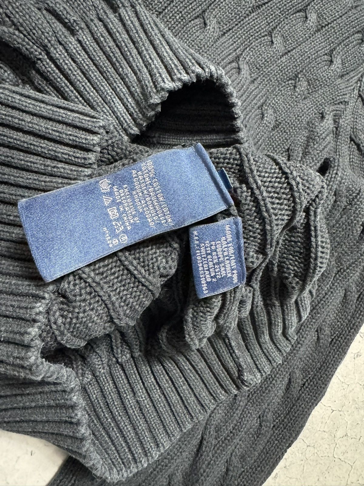 Polo Ralph Lauren Polo Ralph Lauren Sport Women’s Cable Knit Sweater Black Size XL / US 12-14 / IT 48-50 - 7 Thumbnail