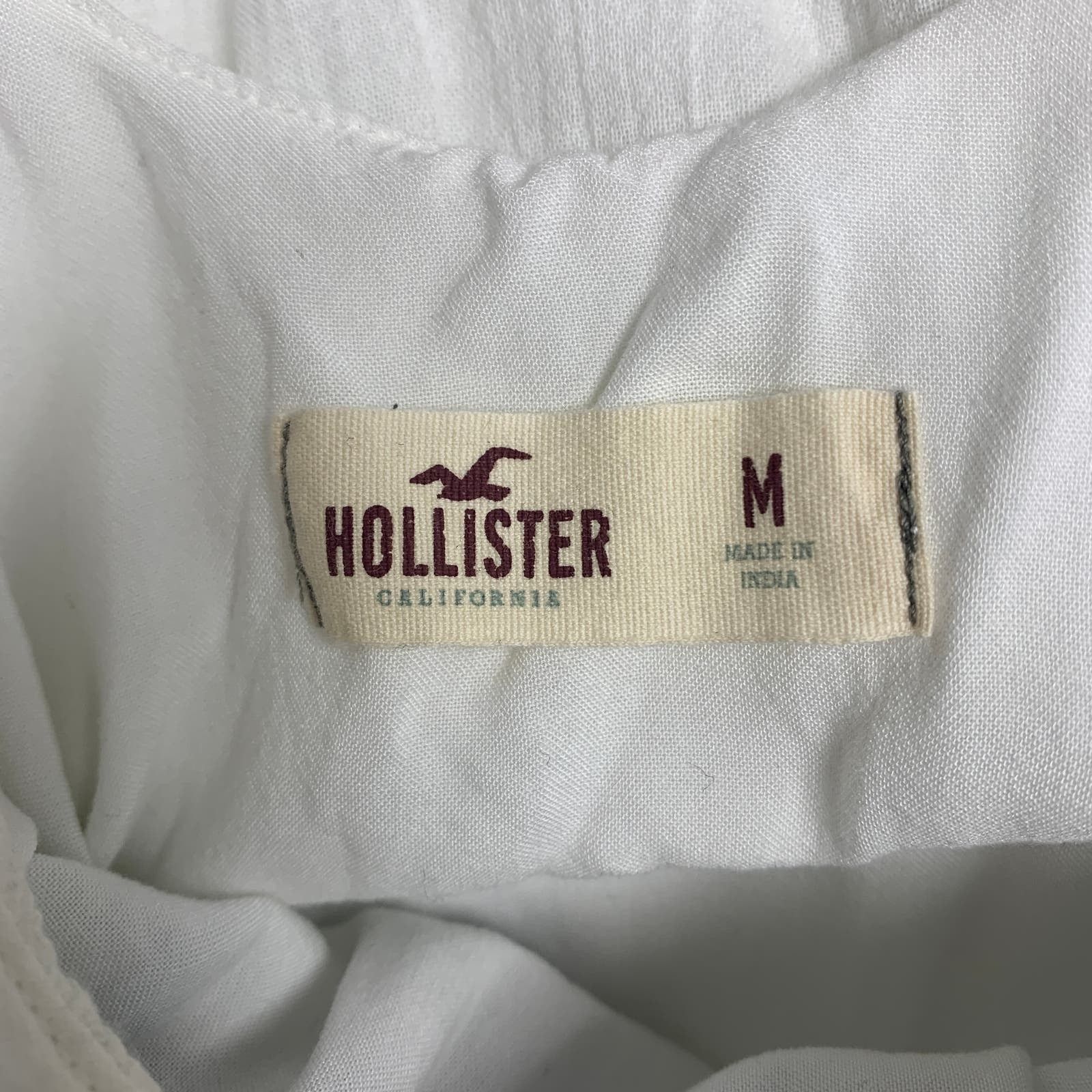 Hollister Hollister Womens Size M White Floral Embroidered Mini Dress Size M / US 6-8 / IT 42-44 - 6 Thumbnail