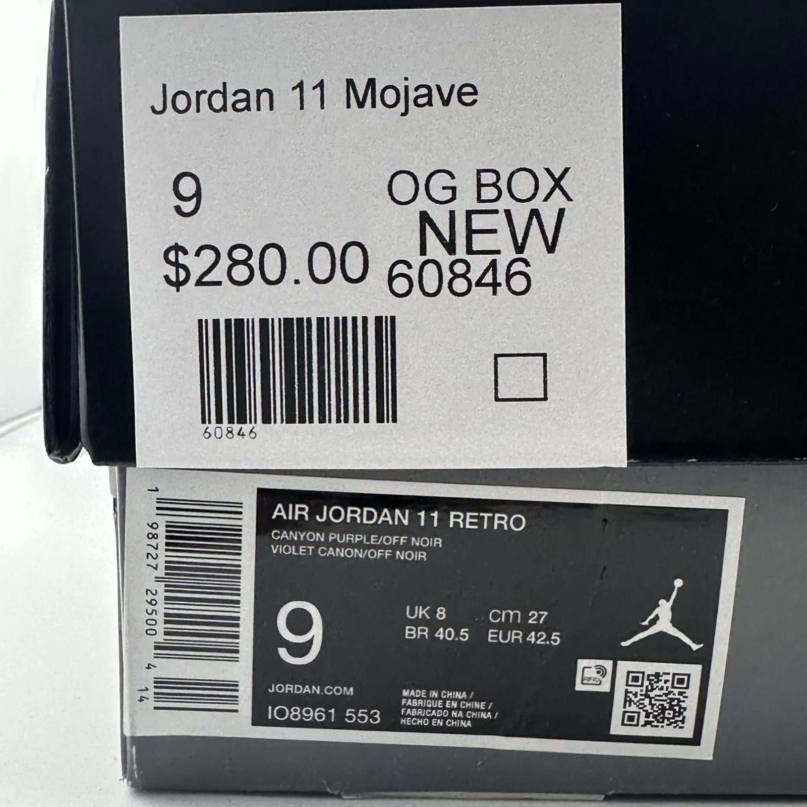 Jordan Brand Jordan 11 Mojave Canyon Purple Sneakers US 9 New with Box Size US 9 / EU 42 - 7 Thumbnail