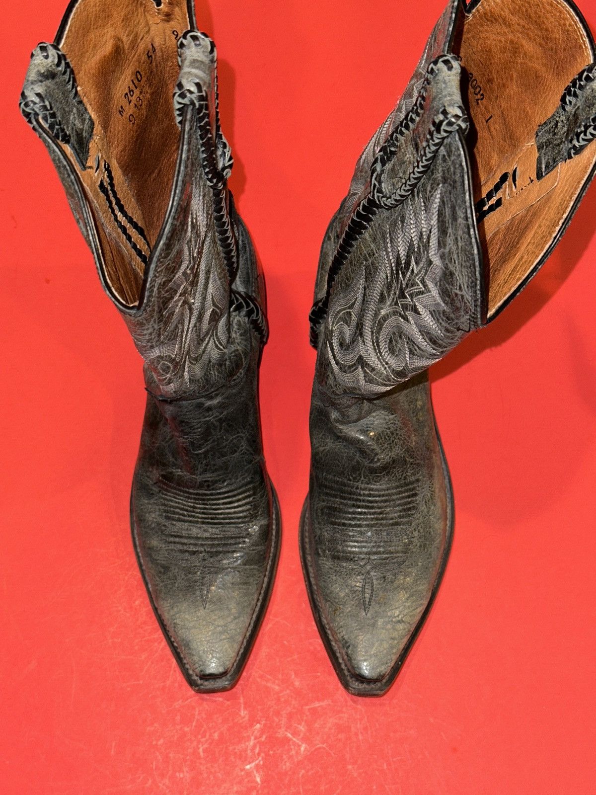 Lucchese Lucchese 1883 Jesse Black Road Calf Snip Toe Western Boots 9 Size US 9 / EU 42 - 12 Thumbnail