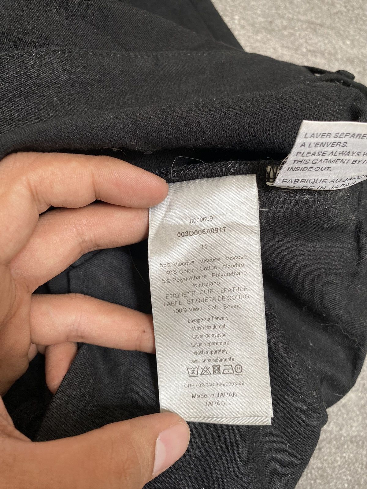 Dior × Hedi Slimane Dior Japan Black Denim Size US 31 - 8 Thumbnail