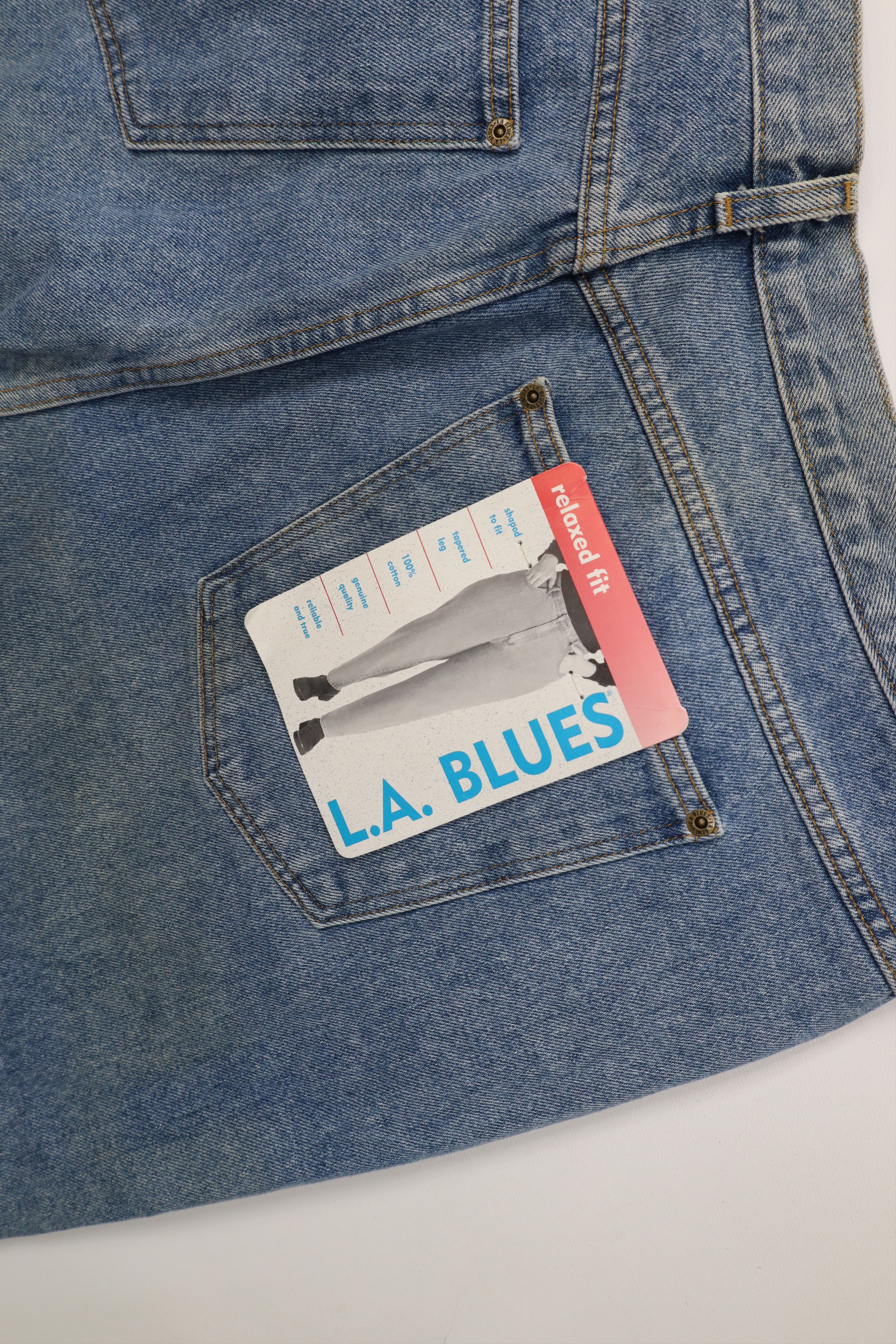 Vintage Deadstock Vintage 90s Streetwear Fit Denim Jeans Blue Cotton Size 24" / US 00 / IT 34 - 15 Thumbnail