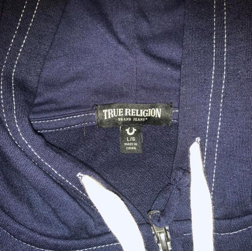 True Religion True Religion navy Buddha Zip-Up Hoodie Size US L / EU 52-54 / 3 - 3 Thumbnail