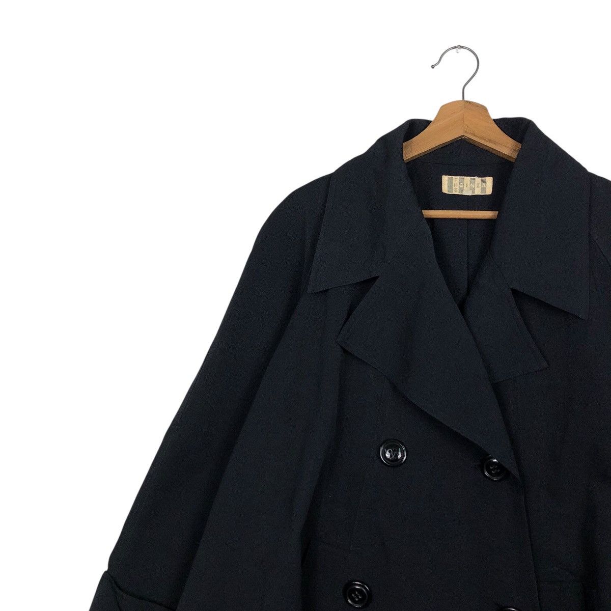 Issey Miyake 📌Rich Black Vintage Long Jacket Runway Design The Ginza Size US M / EU 48-50 / 2 - 8 Thumbnail