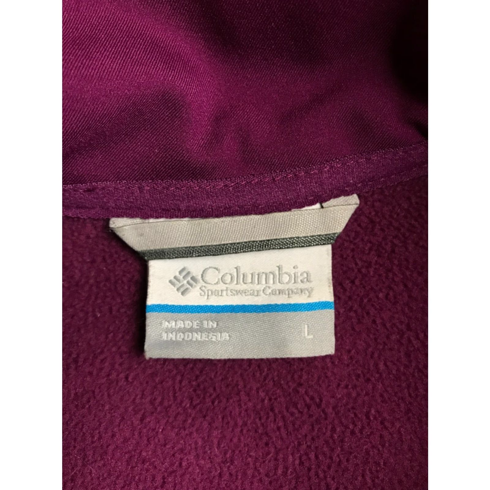 Vintage Columbia Jacket Women's Large Purple Fleece Lined Full Zip Jacket Size L / US 10 / IT 46 - 5 Thumbnail