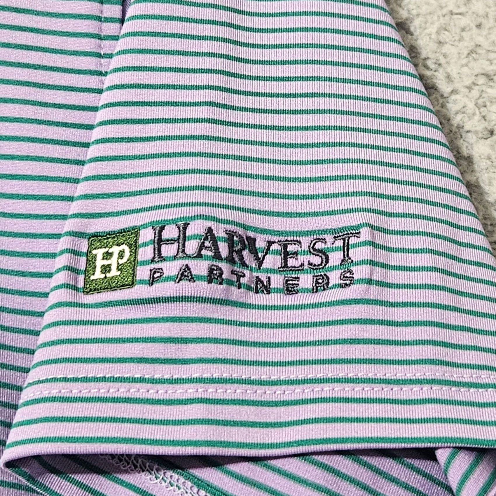 Vintage Greyson Golf Polo Shirt XL Purple Green Striped Short Sleeve LOGO Men's Size US XL / EU 56 / 4 - 5 Thumbnail