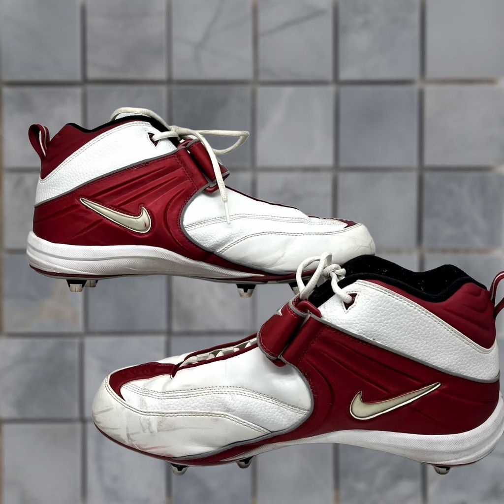 Nike Nike Football Cleats Mens 14 Air Zoom Maroon Red & White 359421 Strap Size US 14 / EU 47 - 1 Thumbnail