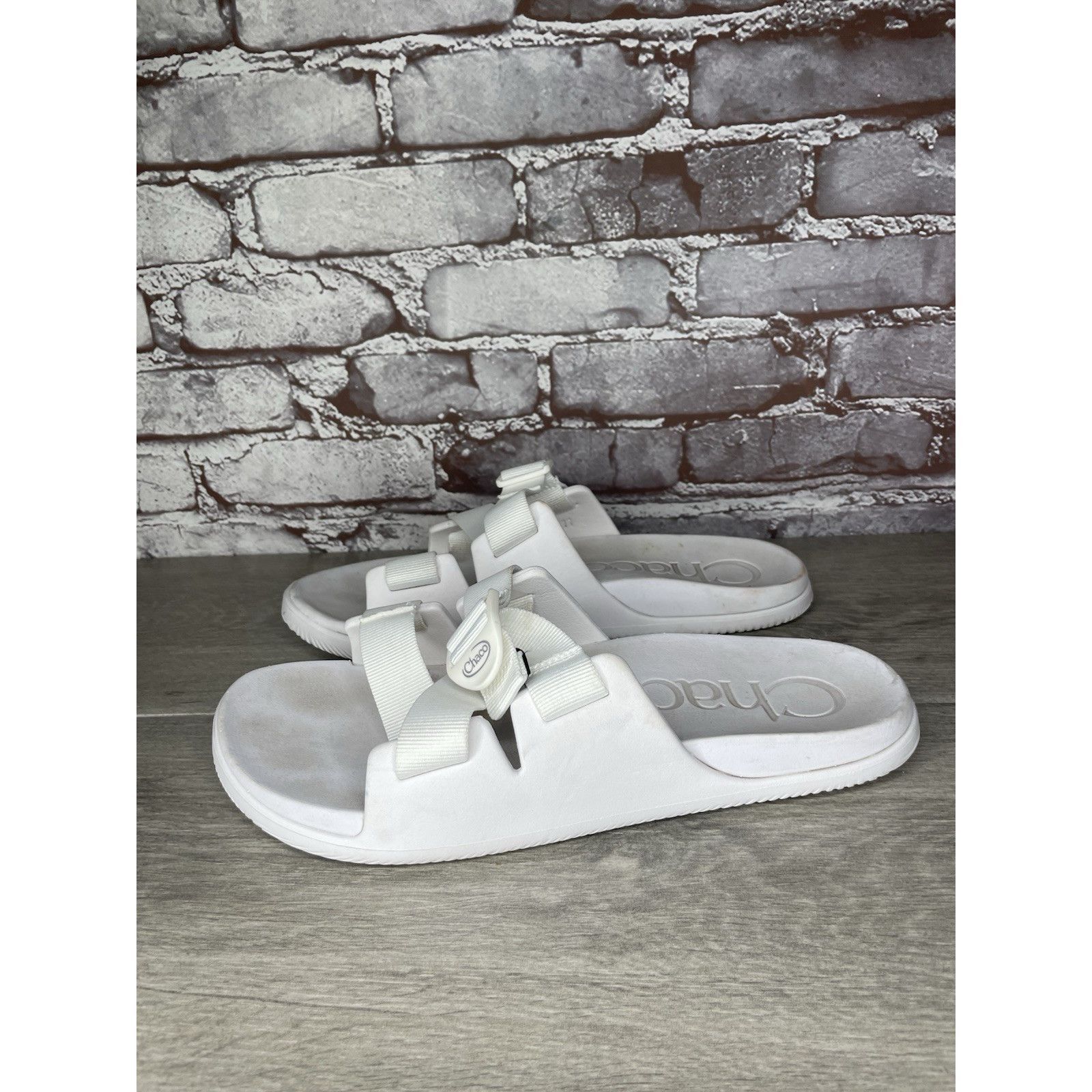 Chaco Chaco Chillo White Textile Synthetic Straps Slides Sandals W Size US 11 / IT 41 - 11 Thumbnail