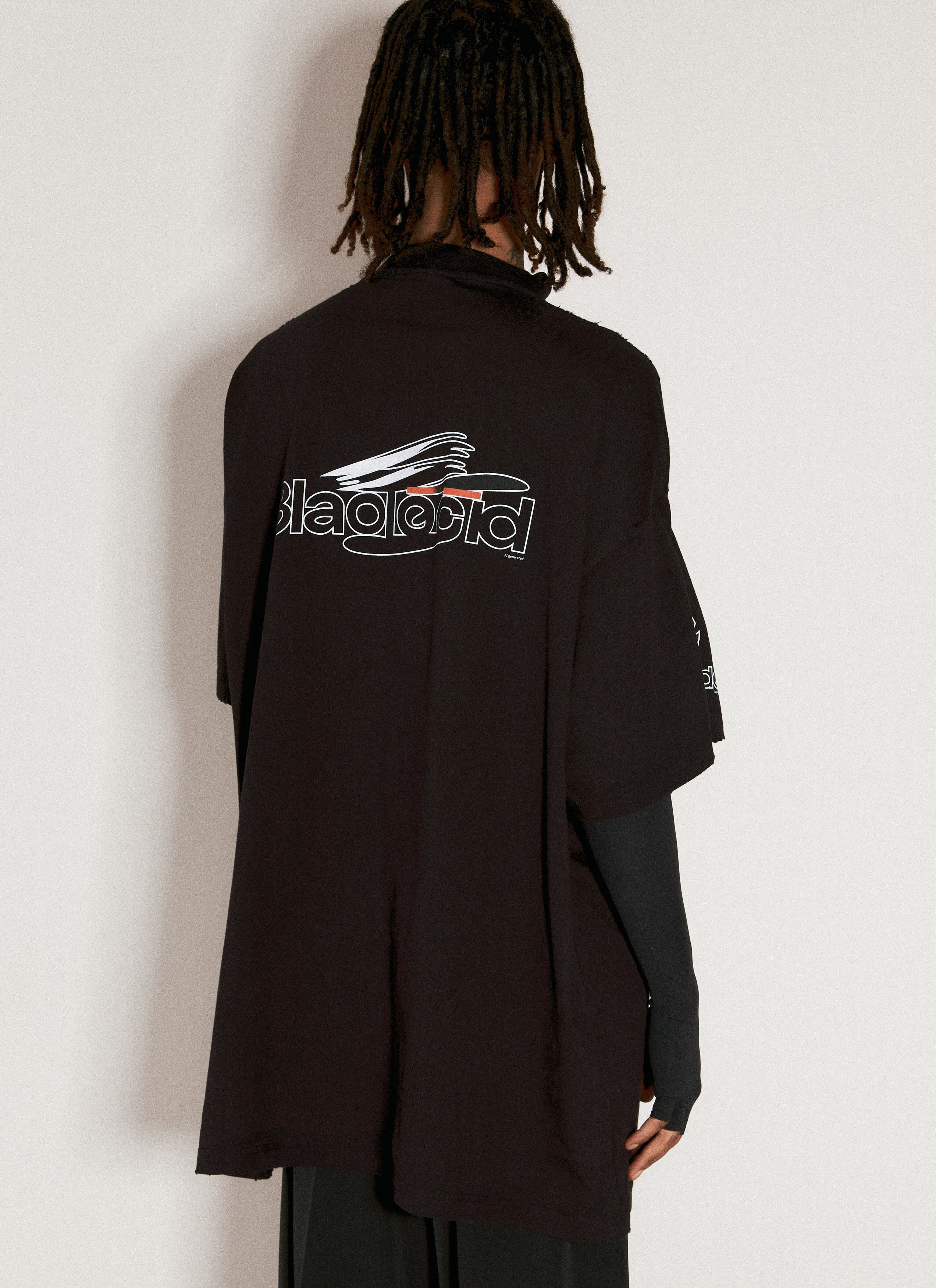 Balenciaga o1bcso1str0426 UV Protective Sleeves T-Shirt in Black Size US XL / EU 56 / 4 - 5 Thumbnail