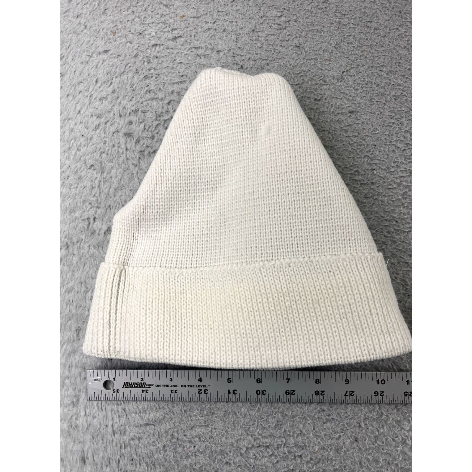Vintage Penthouse Knits Beanie Adult One Size White Blue Stripe Wool Blend Ski Size ONE SIZE - 5 Thumbnail
