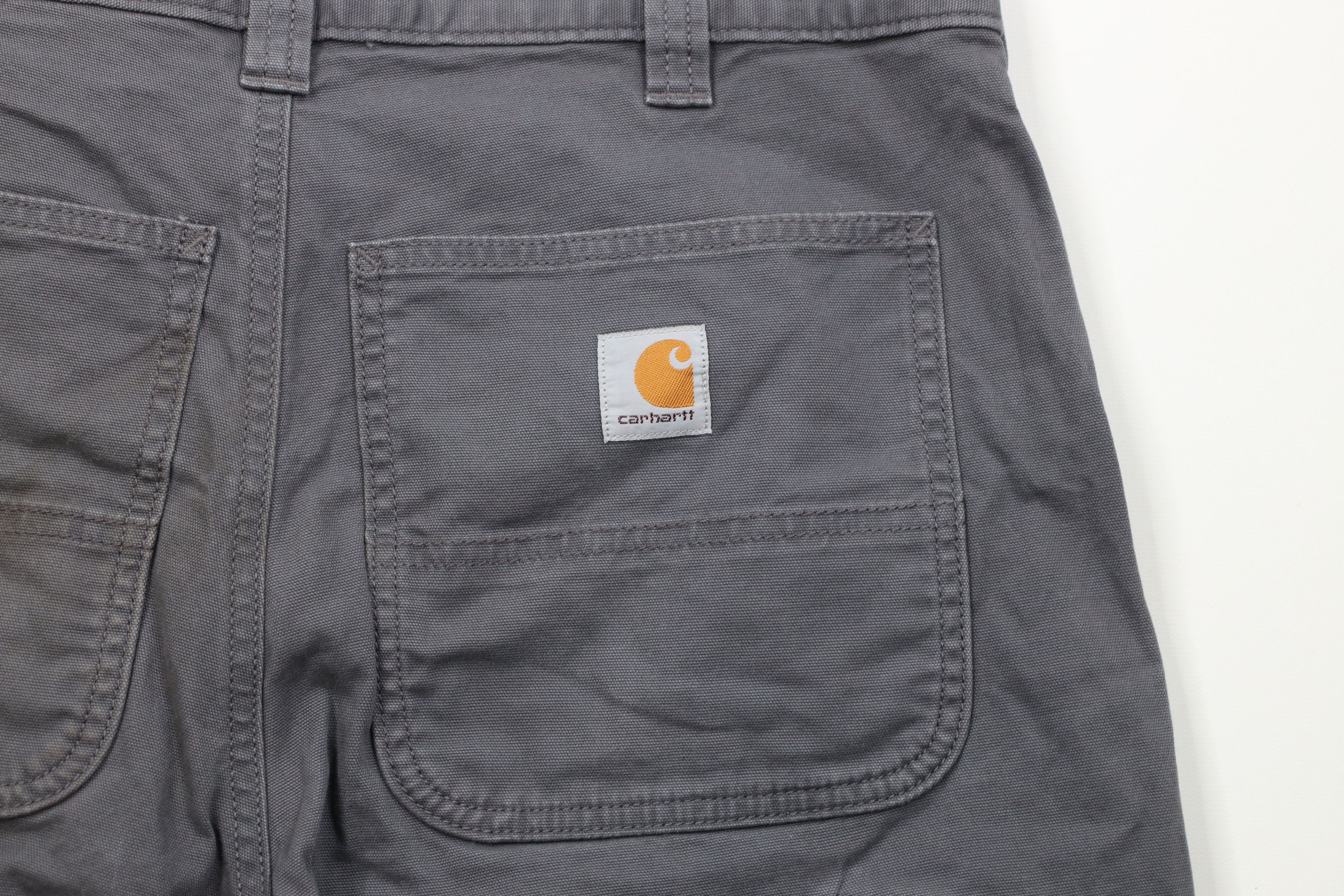 Carhartt Vintage Y2K Carhartt Relaxed Fit Canvas Dungaree Shorts Gray Size US 32 / EU 48 - 9 Thumbnail